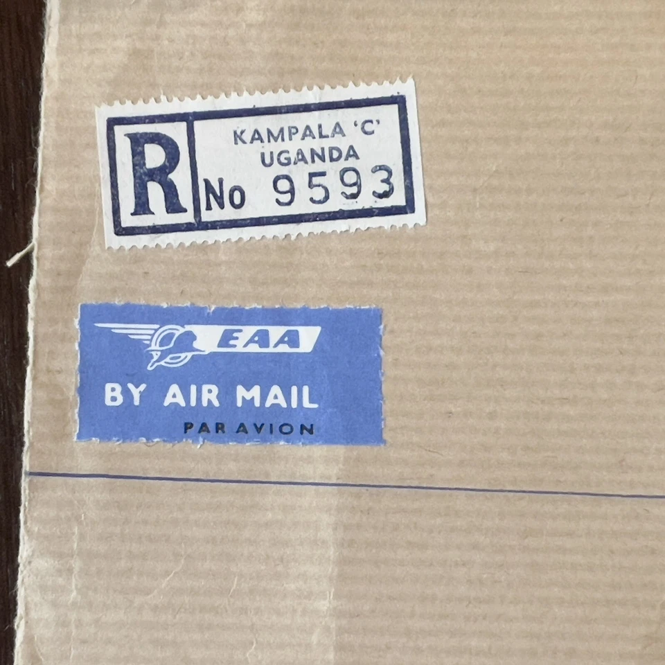 Kampala Uganda 1972 registrada cubierta larga enviada a Londres Reino Unido Gran Bretaña Foto 4 de 4
