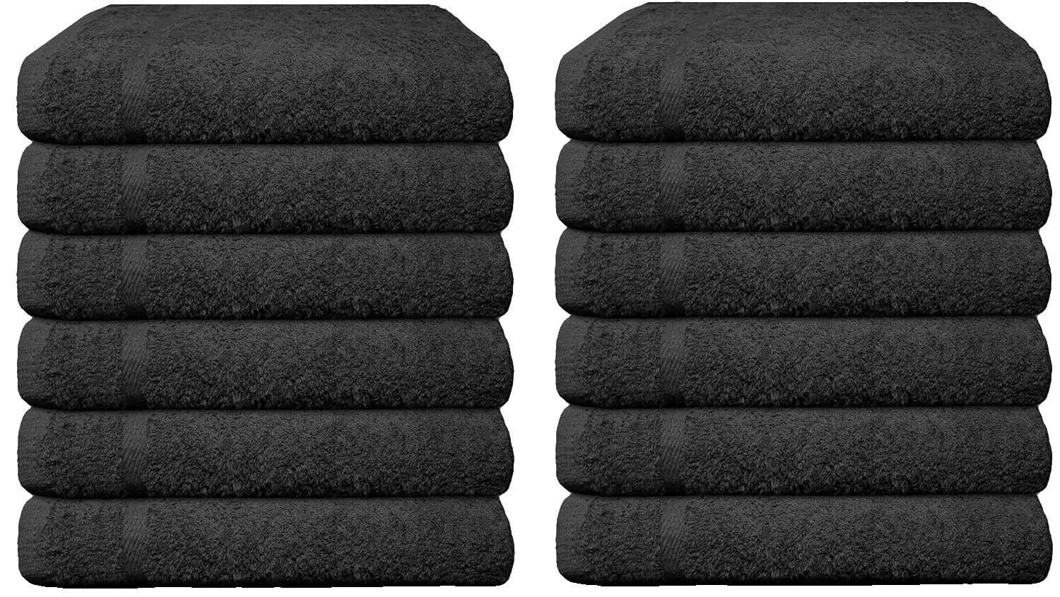 Patrón Sólido Negro paños y toallas de baño