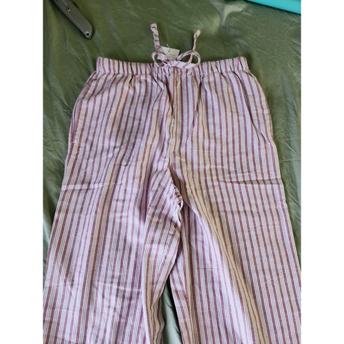 NWT Eileen West Berry Stripe Cotton Rayon Flannel Classic Pajama size S - Picture 11 of 15