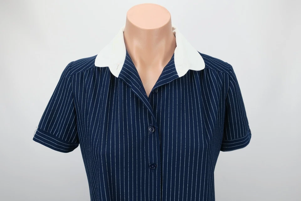 Vestido de marinero LADY CAROL Of New York Petites a rayas con botones delanteros talla S de colección años 60 Foto 3 de 4