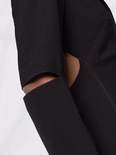 JACQUEMUS Melo Cutout Stretch-Wool Black Blazer, Size 40 FR, 8 US, 12 UK, NWT - Picture 10 of 17