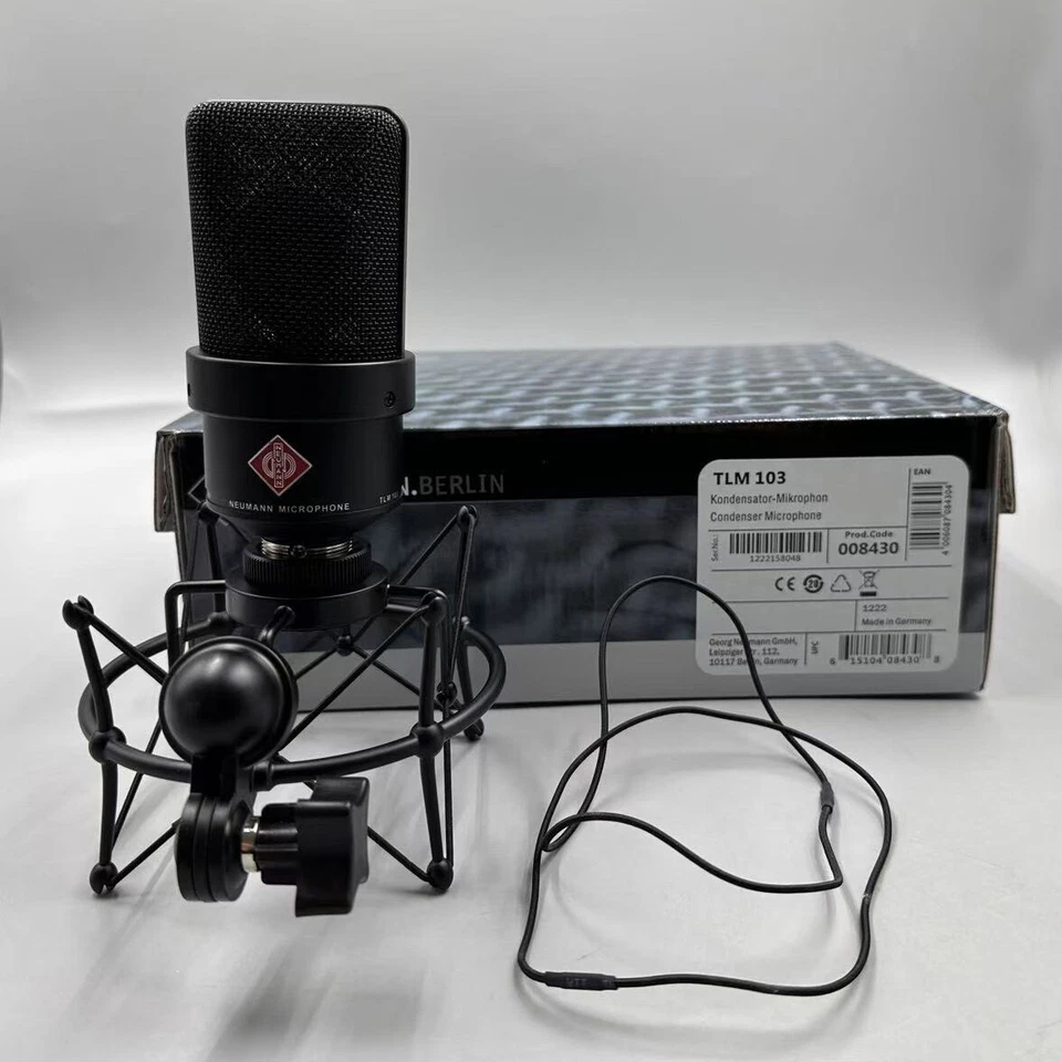 Black TLM 103 Large-Diaphragm Condenser Microphone w/Box & Shock Mount - Image 2 of 4