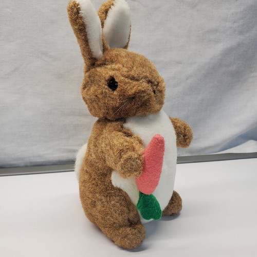 Eden Peter Cottontail Bunny Rabbit Carrot Vintage 9” Plush stuffed Animal Easter