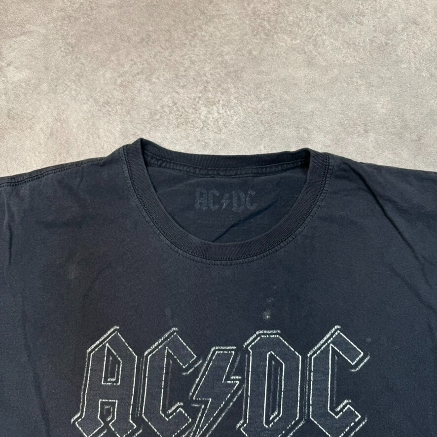 ACDC T-Shirt Mens 2XL Back In Black Y2K Music Graphic Print Tee, Black image 7