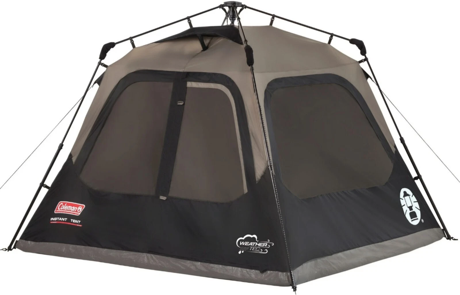 Coleman 4 Person Cabin Tent for Camping with 60 Second Instant Setup Brown/Black