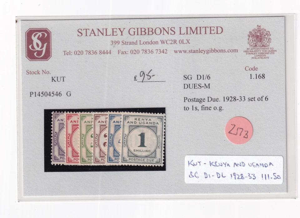 KENIA UGANDA TANGANYIKA GV SGD1-D6, 1928-33 FRANQUEO DEBIDO CONJUNTO-ligeramente montado como nuevo Foto 3 de 3