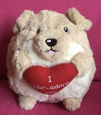 8th Wonder ''I Labr-adore You'' dicker goldgelber Labrador Hund weiches Plüschtier 8 Zoll