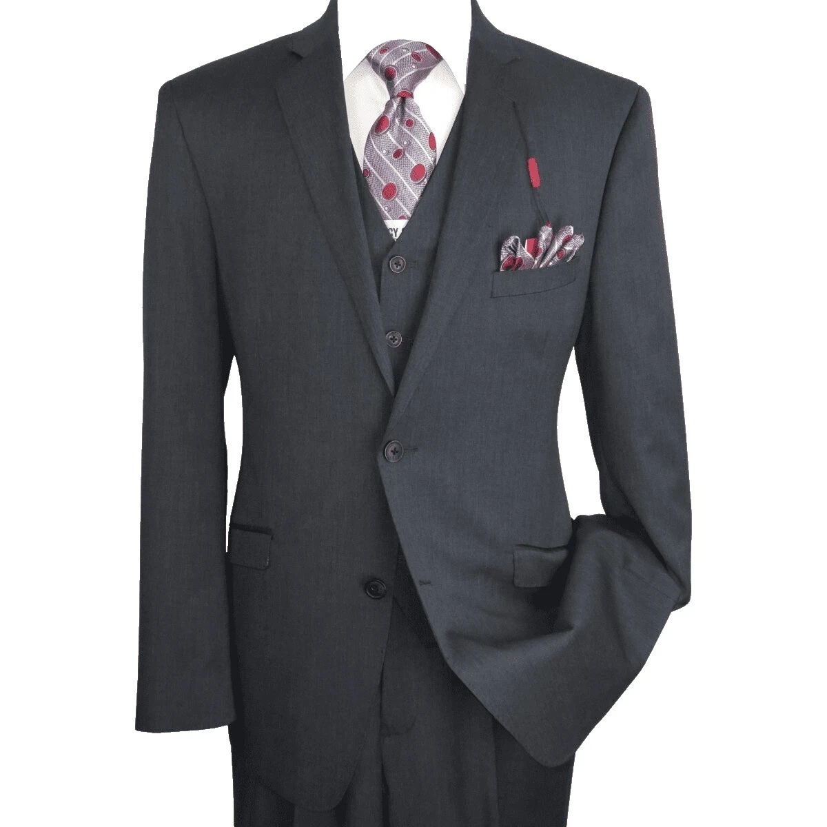 Adolfo trajes y Blazers de patrón Sólido de Algodón para hombres