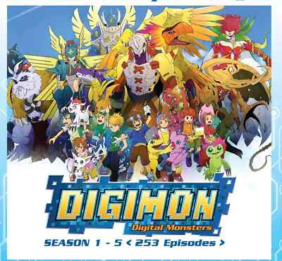 Digimon Digital Monsters Complete Boxset (Season 1-5) Anime DVD