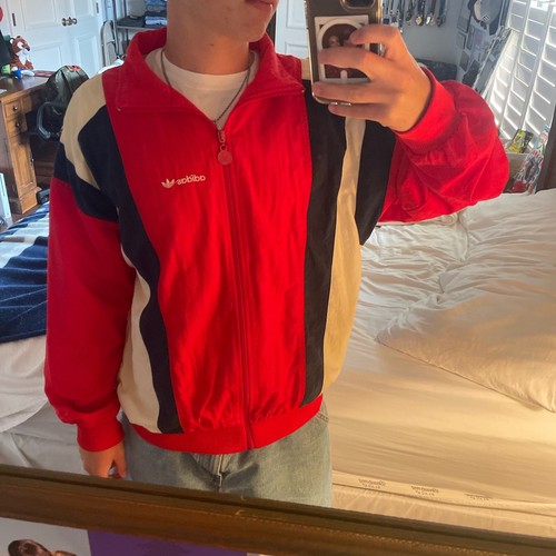 Vintage 80’s Adidas Red White and Blue Windbreaker Size L