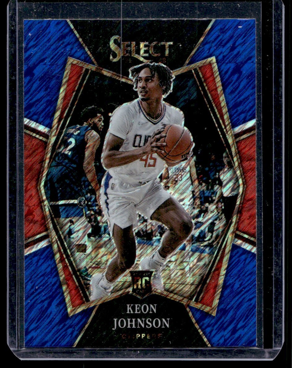 2021-22 Panini Select Blue Shimmer Keon Johnson Rookie #115