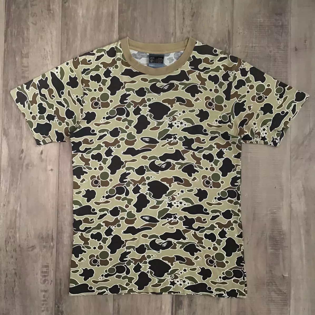 BAPE sta camo green T-shirt psyche camo A Bathing Ape Size S