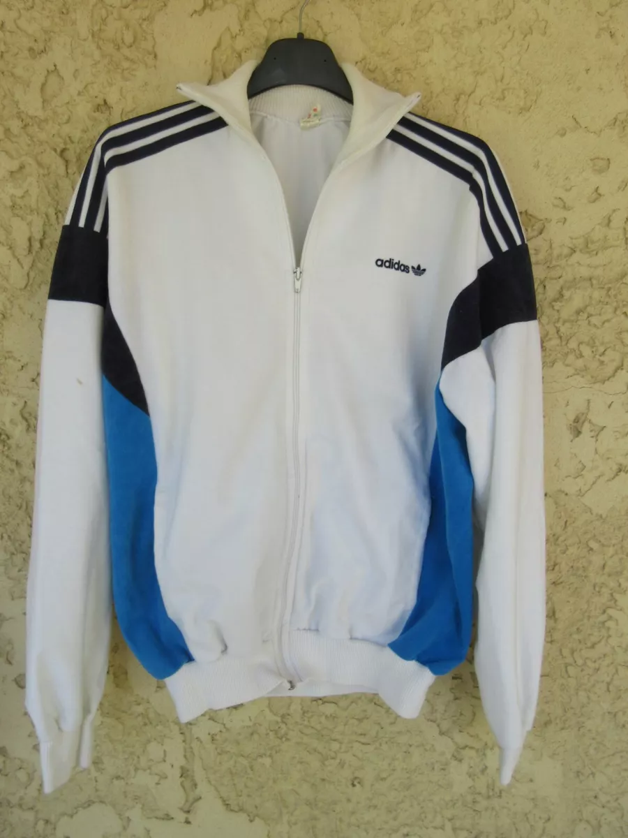 Veste ADIDAS CHALLENGER blanc vintage ann es 80 jacket giacca jacke 174 M