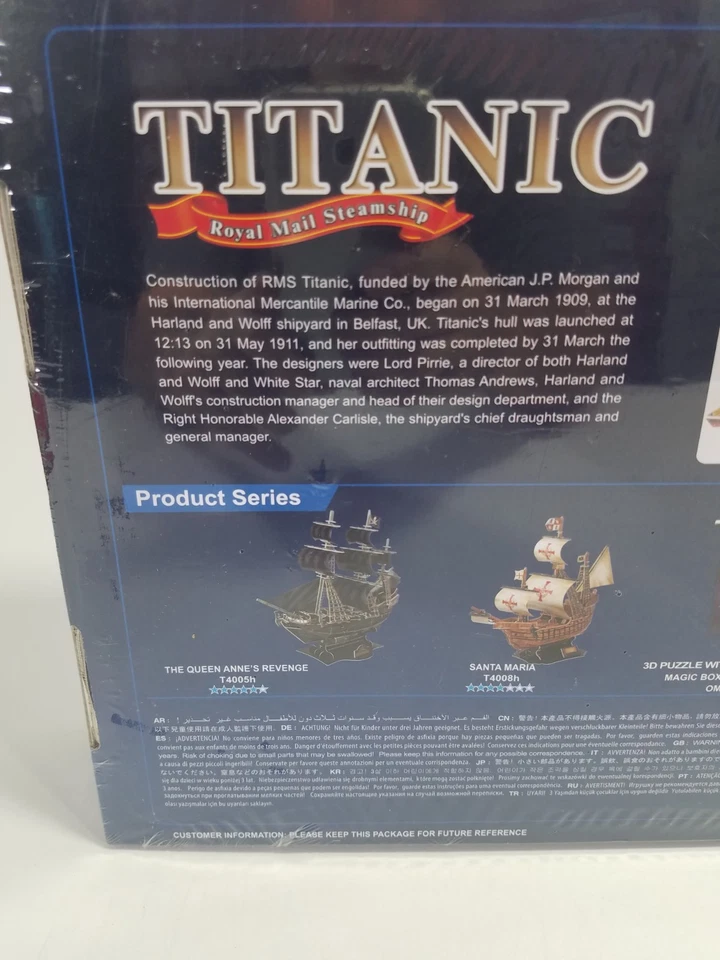 CubicFun 3D Puzzle RMS Titanic Ocean Liner Model T4011h New Sealed - Image 4 of 4