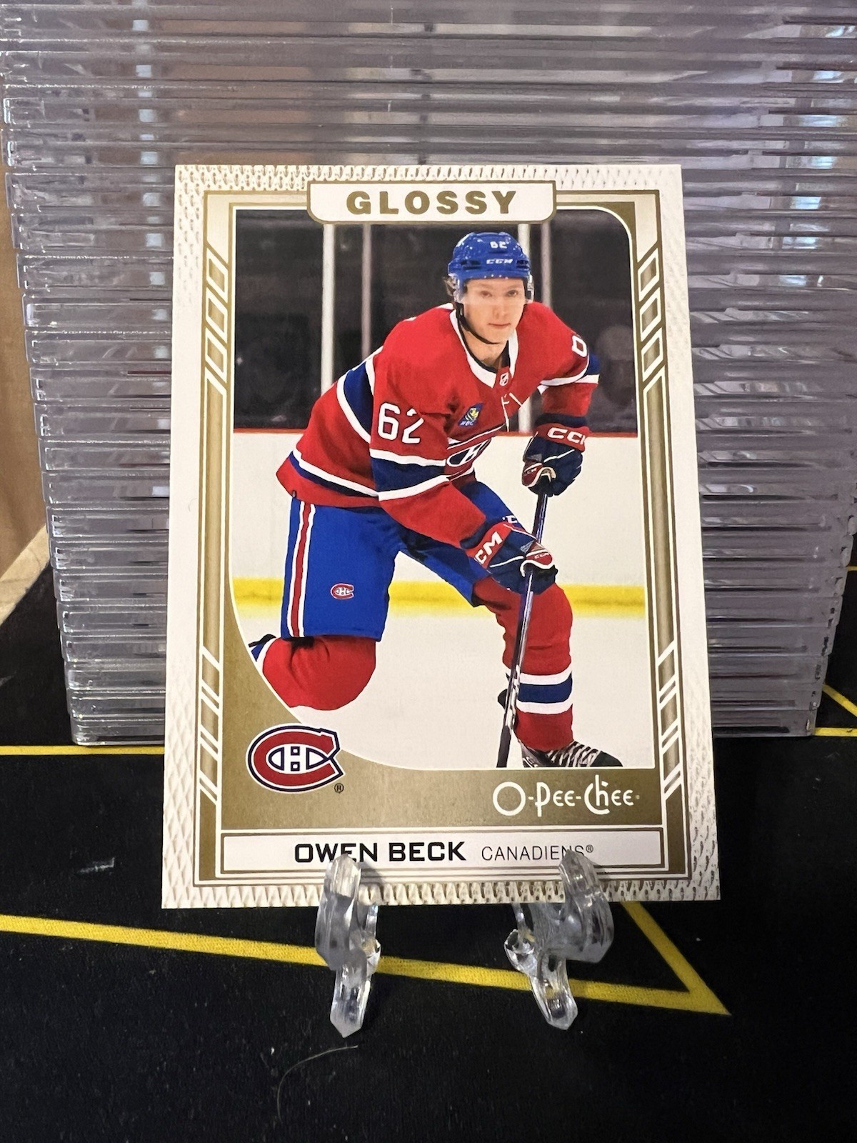 2023-24 Upper Deck Series 2 O-Pee-Chee Glossy Gold #R-29 Owen Beck Rookie RC