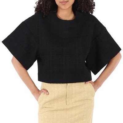 Gauchere Ladies Black Vlad Cropped Top, Brand Size 38 (US Size 6)