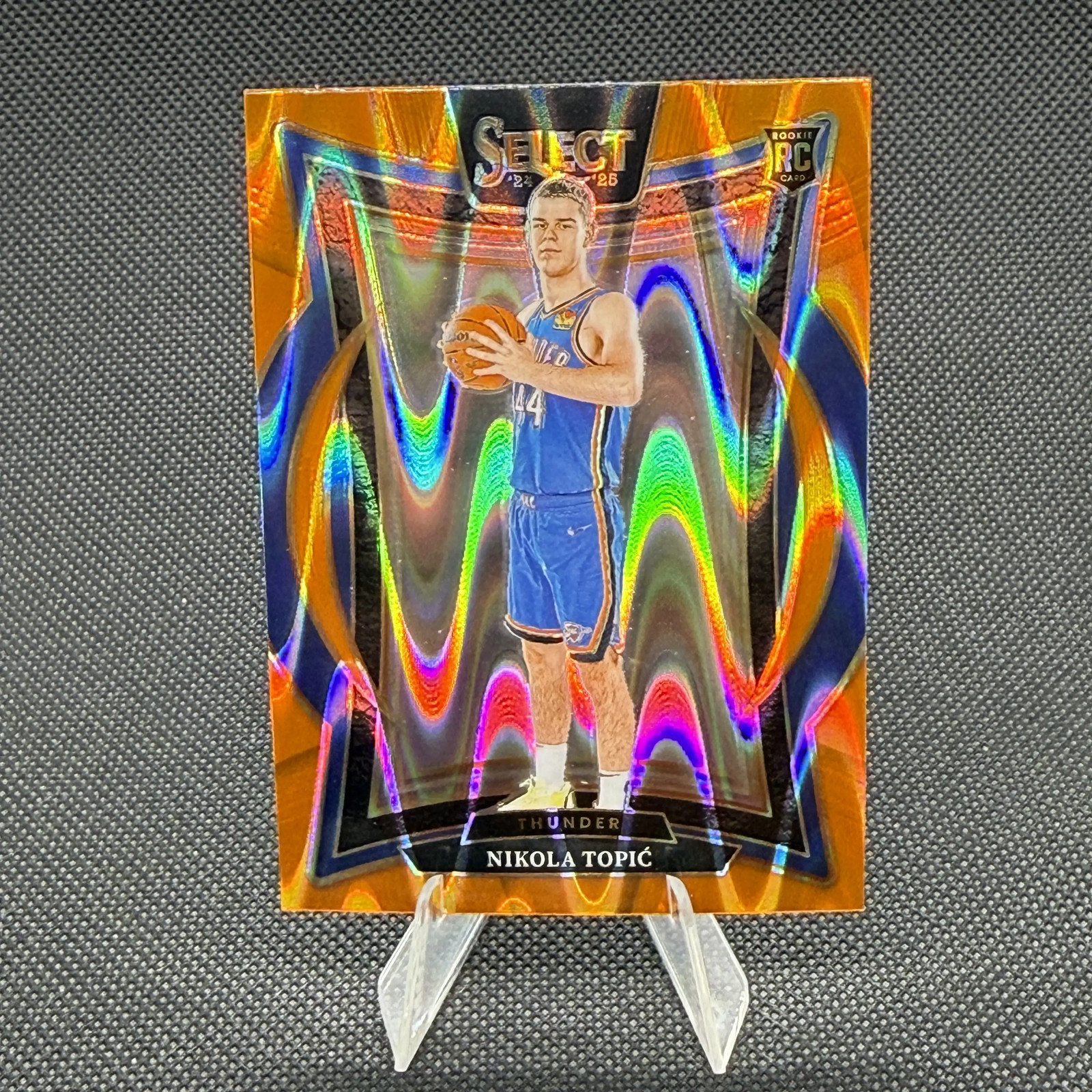 NIKOLA TOPIC 2024-25 Panini Select Rookie ORANGE TECTONIC PRIZMS #89 Thunder