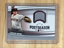 2022 Topps Postseason Performance Relics Logan Webb 15/99 San Francisco Giants
