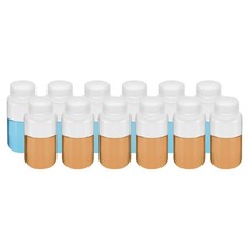 12Pcs 250ml Reagent Bottles, PP Wide Mouth Round Bottles with Screw Cap Clear