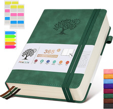 A5 Lined Journal Notebook - 365 Page Leather Journals for Writing Women  Men  Ha