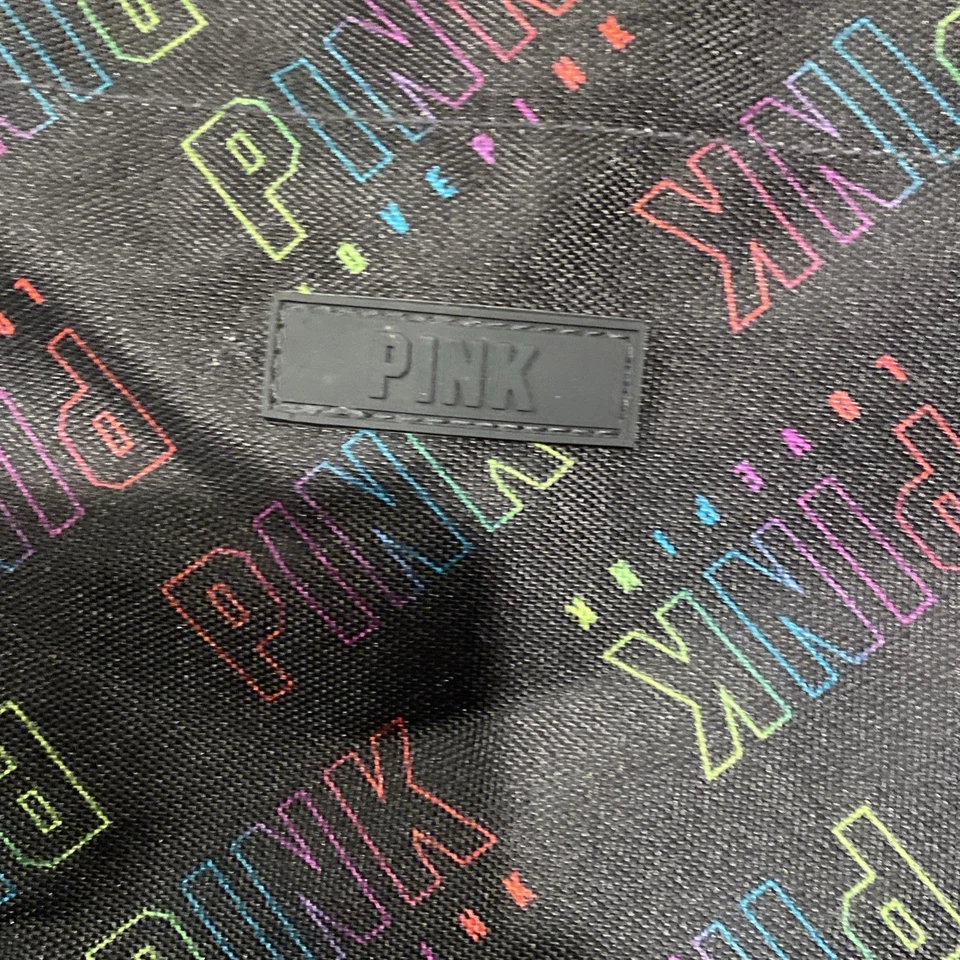 Bolso de Mano Victoria's Secret Pink Love Negro Viaje Noche con Cremallera  Foto 3 de 4