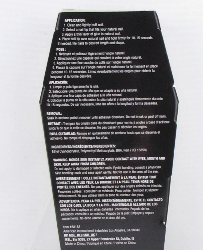 China Esmalte Puntas de Uñas SCAREDY CAT Verde y Negro, Pegamento Uñas con Pegamento 28ct, 2 PK Foto 3 de 3