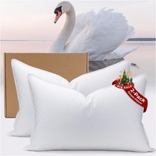White Goose Down Pillow Pack of 2 Luxury Hotel Bed Pillow with 100 Fill Power