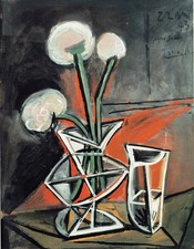 Vaso con fiori 1943 di Pablo Picasso - Natura morta arte moderna poster da parete A1-A
