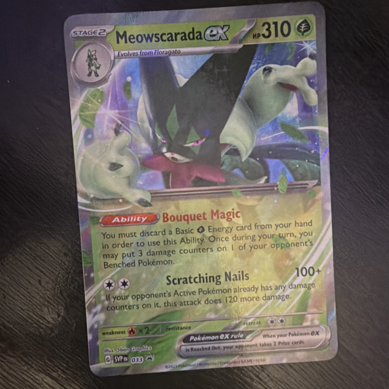 The Pokemon Company Pokemon TCG Meowscarada ex 033 SV Promo Holo EX 310 HP
