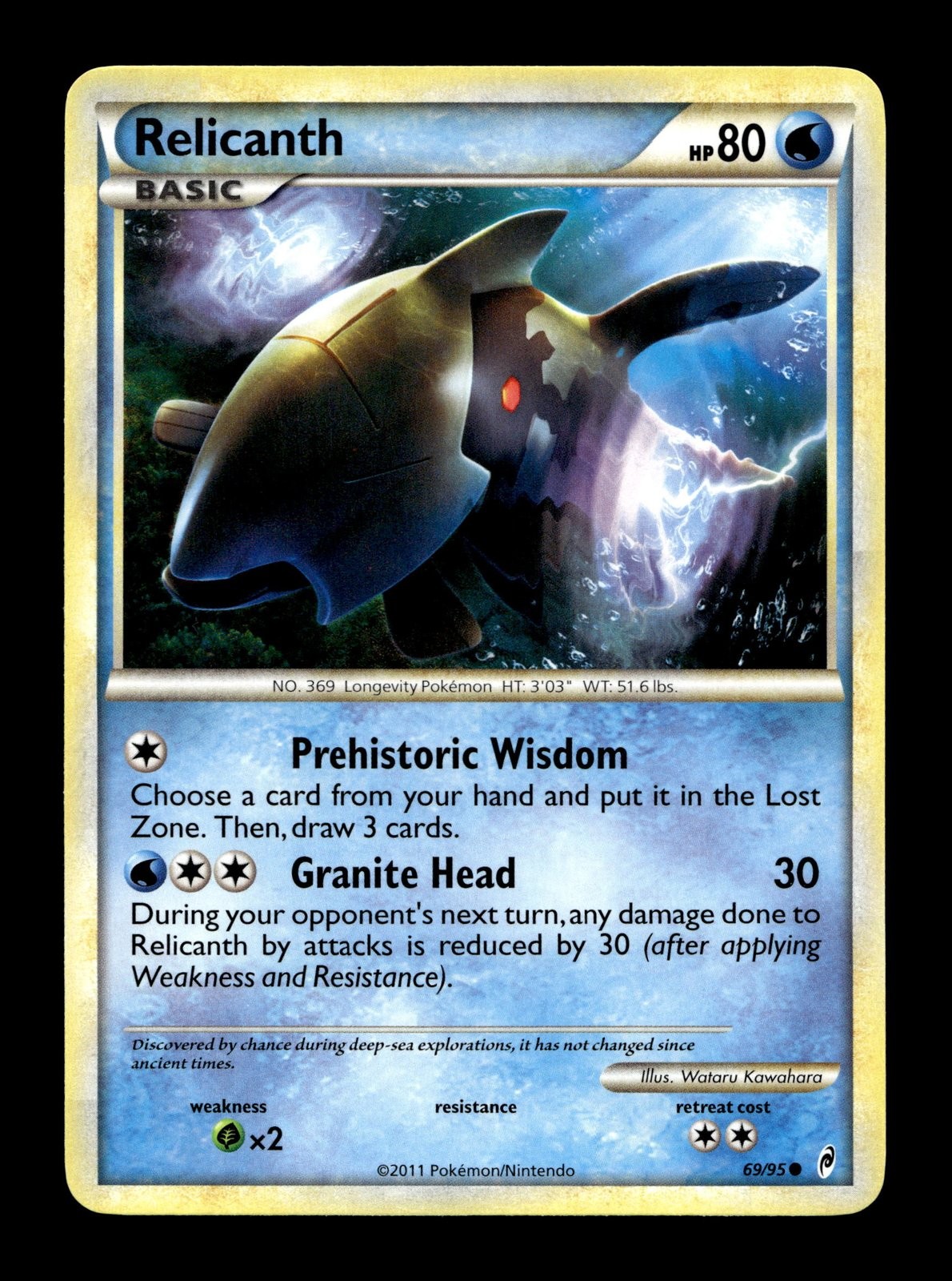 Relicanth Call of Legends #69 (2011) Common NM Pokemon