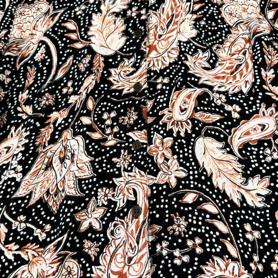 PJ Salvage Multicolor Mujer M Ropa de Salón Paisley Noches Manga Larga Pijama Top Foto 2 de 4