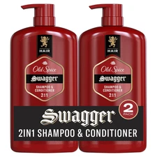 Old Spice Swagger 2In1 Hair Cleaner Conditioner 58.4 Fl Oz Barbershop Freshness