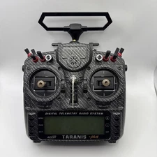 FrSky Taranis X9D Plus RC Transmitter Carbon Fiber Mod + TBS Micro Crossfire TX