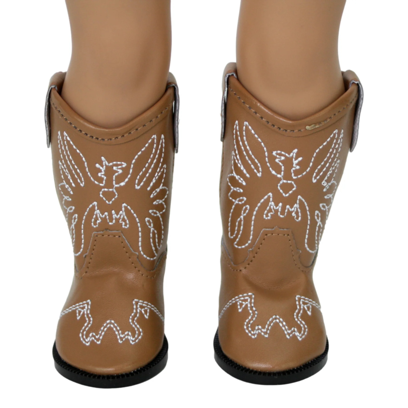 Tan Cowgirl Boots with Eagle 18" Doll Clothes that Fits American Girl Dolls