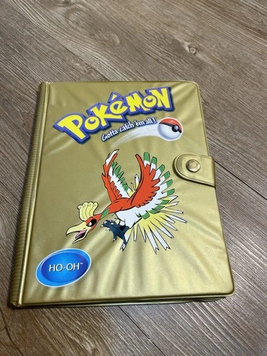 Vtg Pokémon Toy Site TCG Gold Collectors Card Album Binder Only Holds 80