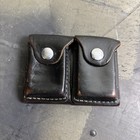 Hunter 33-13  Ammo Pouch Double Magazine Holder Black Leather Vintage — photo 1