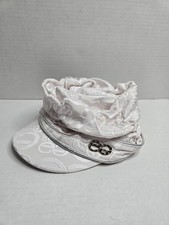 Vintage Y2K Clothing Enyce Hat Women's Whote Rhinestone Brim