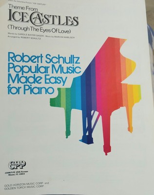 Sheet Music theme from Ice Castles Through the Eyes of Love piano guitar vintage