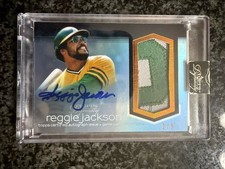 2018 Topps Dynasty Reggie Jackson Blue Patch Auto #2/5 Dynastic Decoration