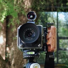 Extended L plate Solid Wood Handle Finger Grip Cage For Hasselblad 907x 100c 50c