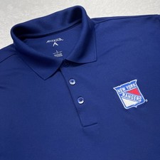 New York Rangers Antigua Short Sleeve Polo Sh...