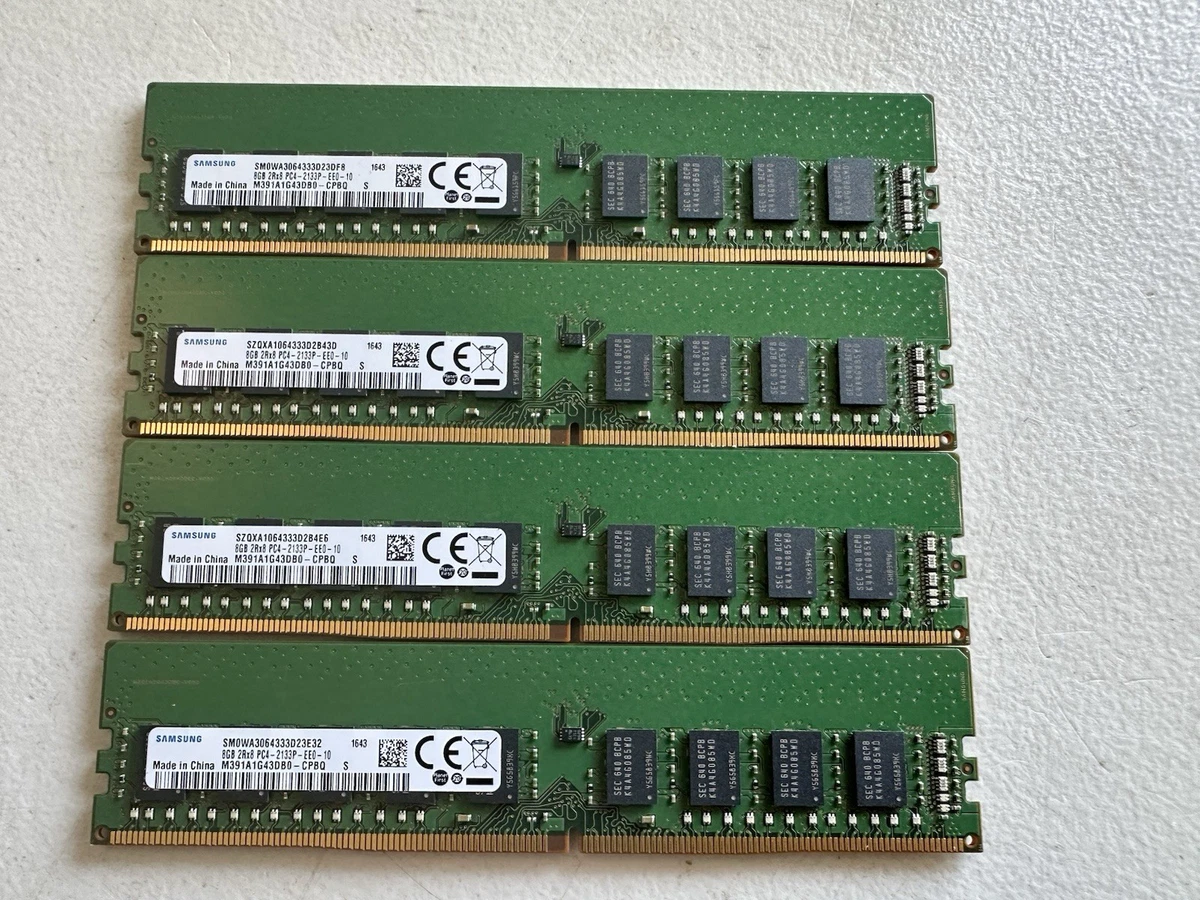 Samsung 8GB DDR4 メモリー 2133MHz 4枚セット Samsung 8GB DDR4 2133MHz PC4-17000 (PC4-2133P) CL15 UDIMM 1Rx8
