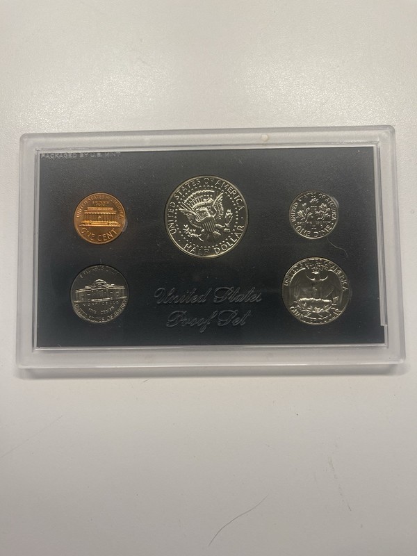 1971 United States Proof Set 5 Coins Original Holder, San Francisco Proof 50C