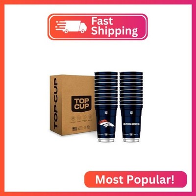 Top Cup NFL Denver Broncos Aluminum Party Cups, 20oz, 20 Count