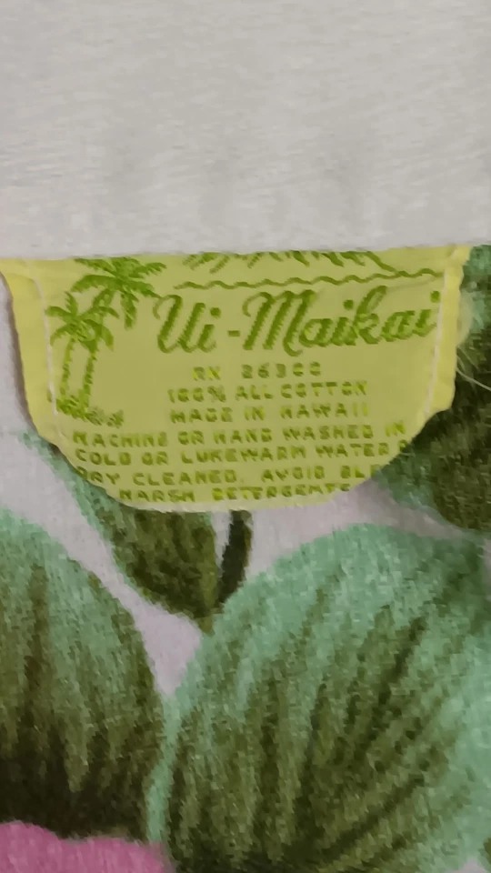 Blusa hawaiana años 50 de Ui-Maikai talla mediana Foto 3 de 3