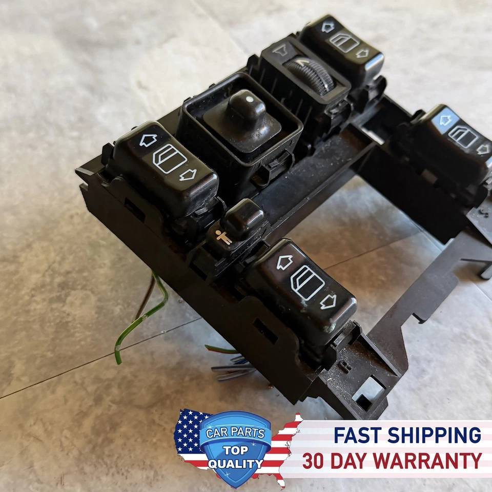 INTERRUPTOR DE VENTANA PRINCIPAL CENTRAL DELANTERA MERCEDES BENZ OEM W124 300E 300D 300TD 300SD Foto 2 de 4