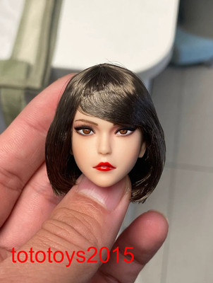 US 1/6 Beauty Girl Short Hair Head Sculpt For 12'' Female Action Figure Body toy
