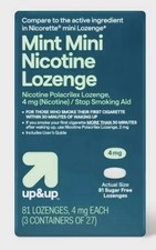  2 Up Up Mint Mini Nicotine Lozenges 4mg 162 Total Exp 12/26 