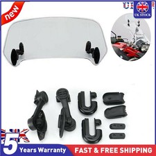 Clip On Motorcycle Windshield Extension Spoiler Wind screen Deflector Universal