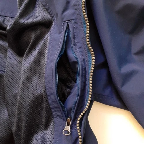 Lands' End Men's Zip Up Nylon Jacket with Mesh Lining & Hood Blue Size L (42-44) image 12